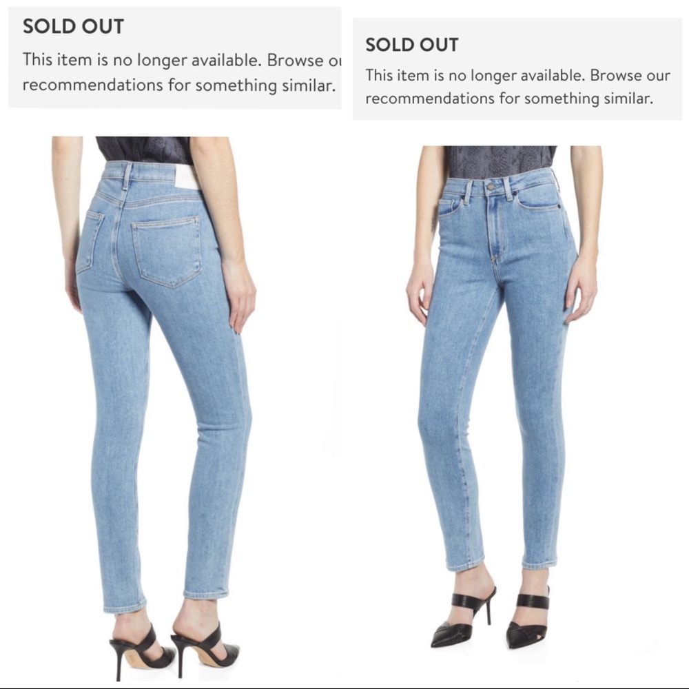 COPY - Paige Margot Ankle Peg Jeans 26 worn once.
